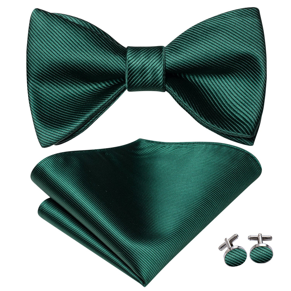 GentCrest Green Solid Bowtie Set - Image 3