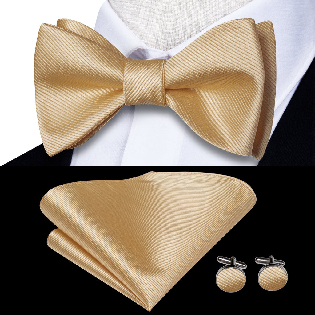 GentCrest Gold Solid Bowtie Set - Image 2