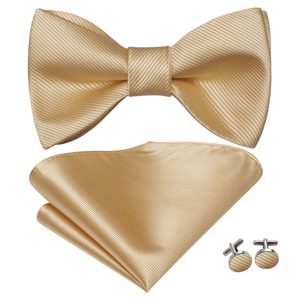 GentCrest Gold Solid Bowtie Set - Image 3