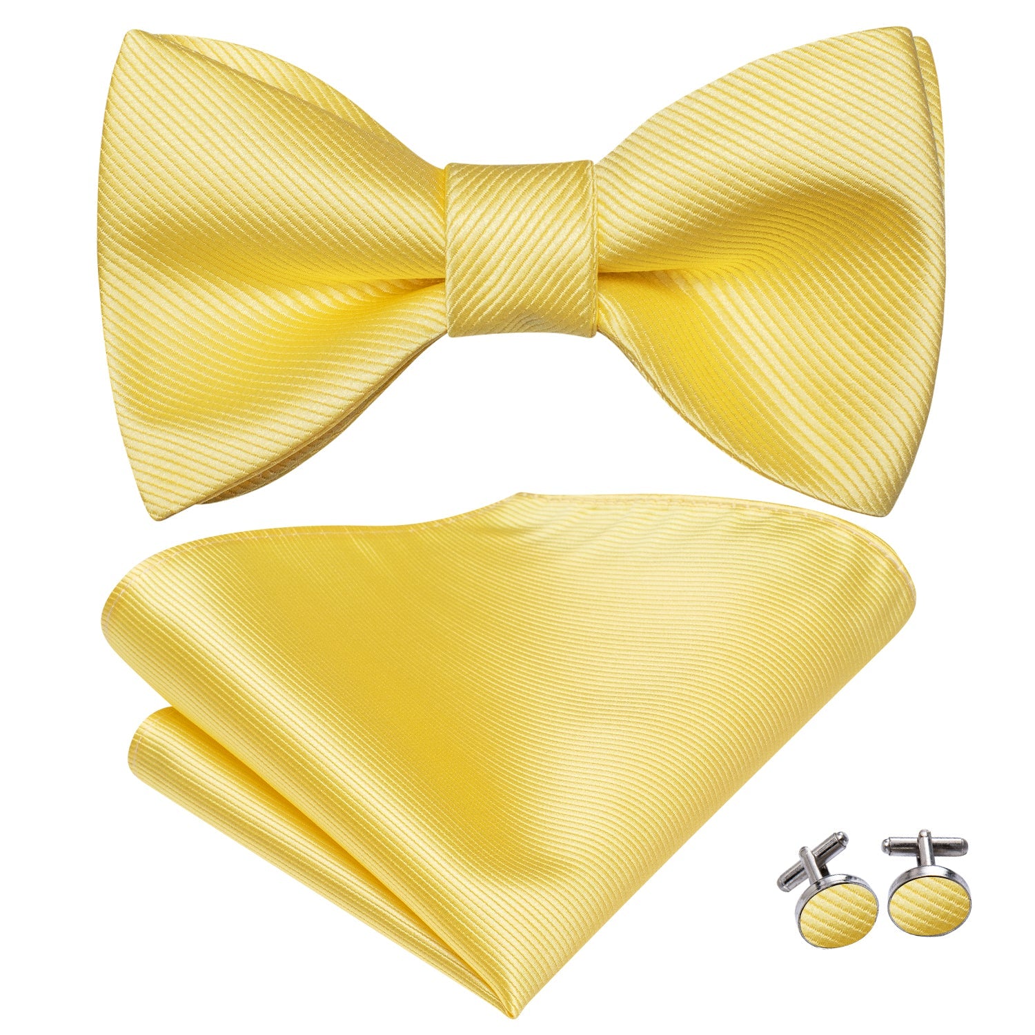 GentCrest Yellow Solid Bowtie Set - Image 2