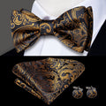 GentCrest Black Paisley Bowtie Set - Image 1