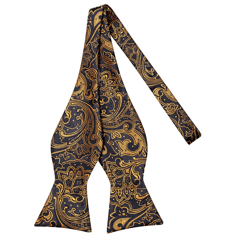 GentCrest Black Paisley Bowtie Set - Image 4