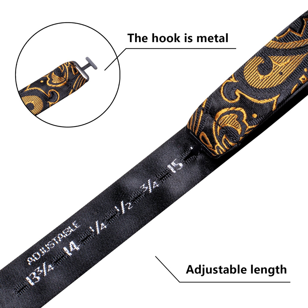 GentCrest Black Paisley Bowtie Set - Image 5