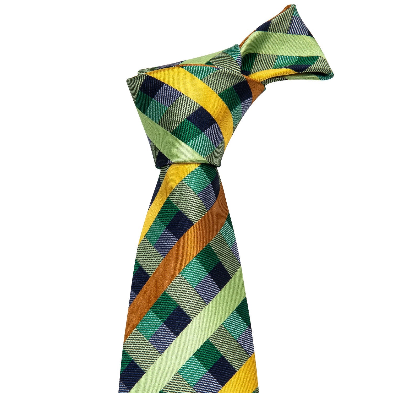 GentCrest Green Plaid Tie Hanky Cufflinks Set - Image 5