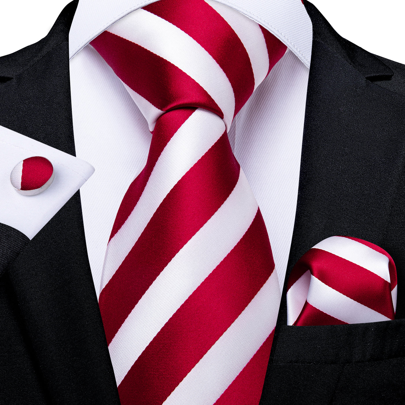 GentCrest Red Striped Tie Sets - Image 1