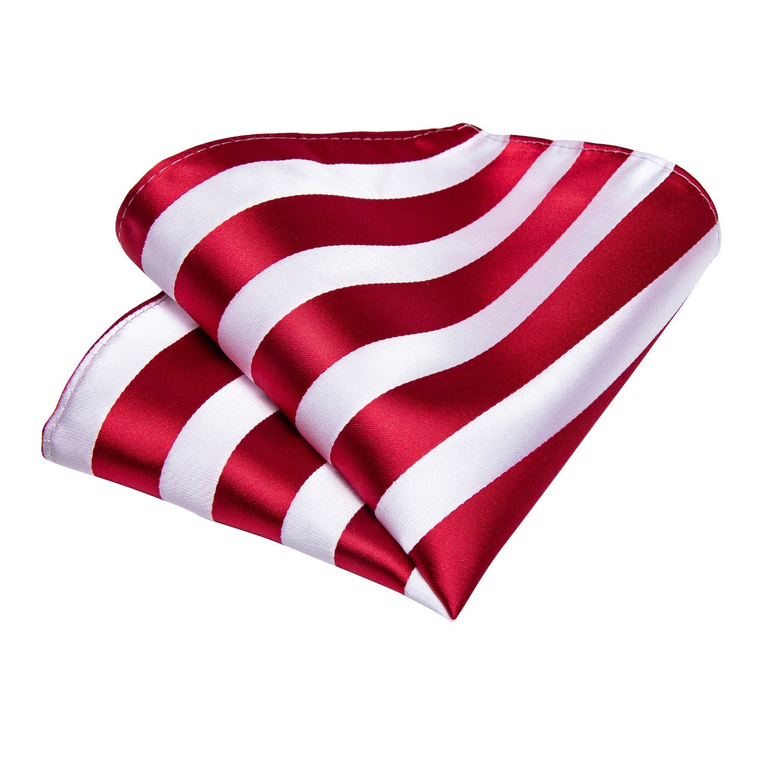 GentCrest Red Striped Tie Hanky Cufflinks Set - Image 7