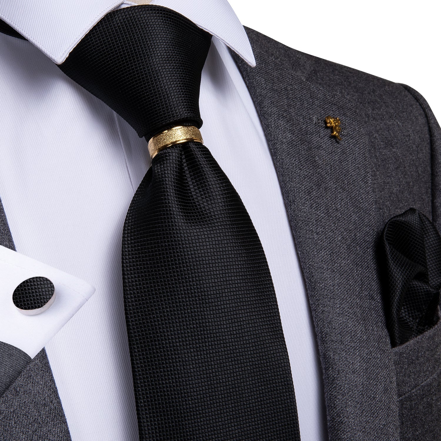 Tie Ring - Gold - GentCrest - View 2
