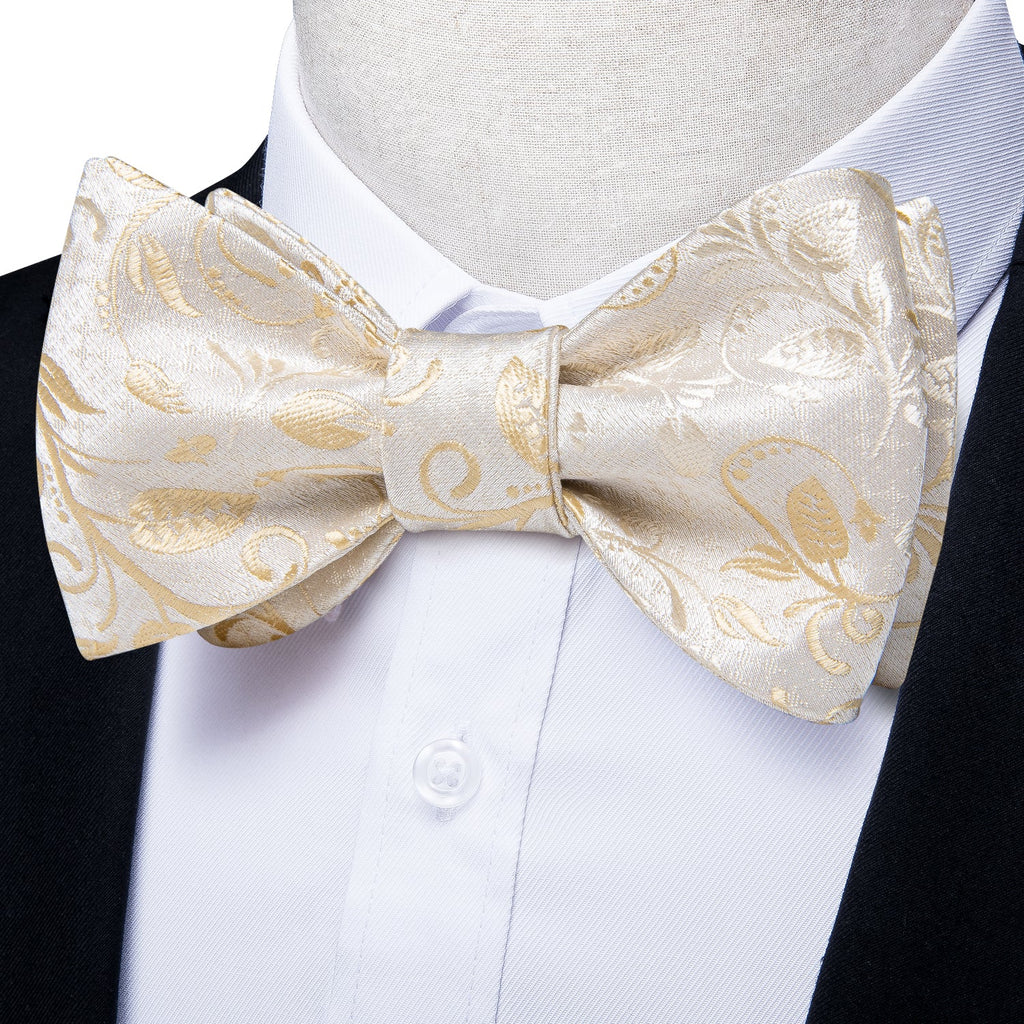 GentCrest Champagne Floral Bowtie Set - Image 3