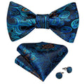 GentCrest Blue Paisley Bowtie Set - Image 1