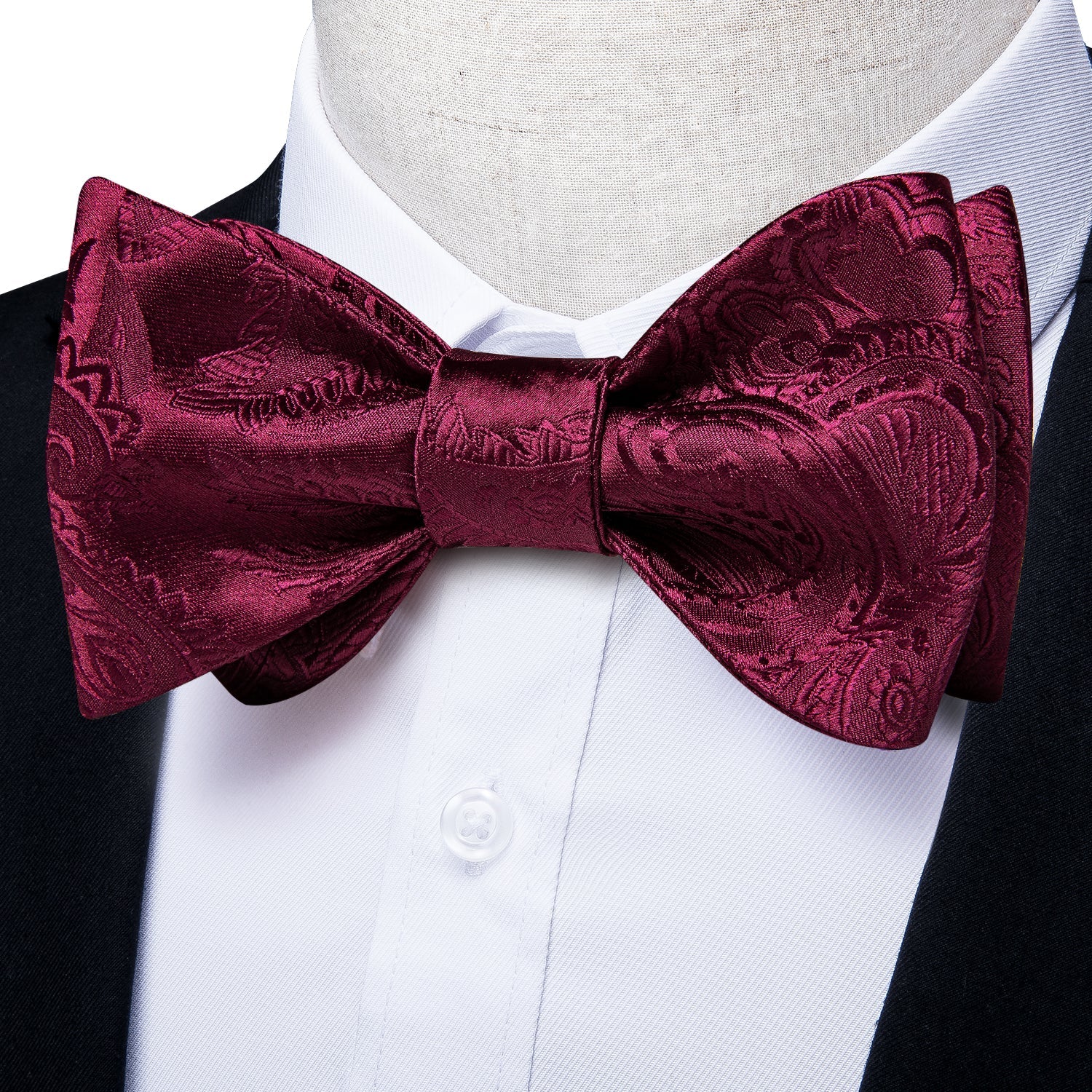 GentCrest Red Paisley Bowtie Set - Image 4