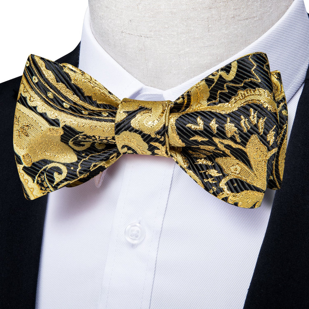 GentCrest Black Paisley Bowtie Set - Image 3