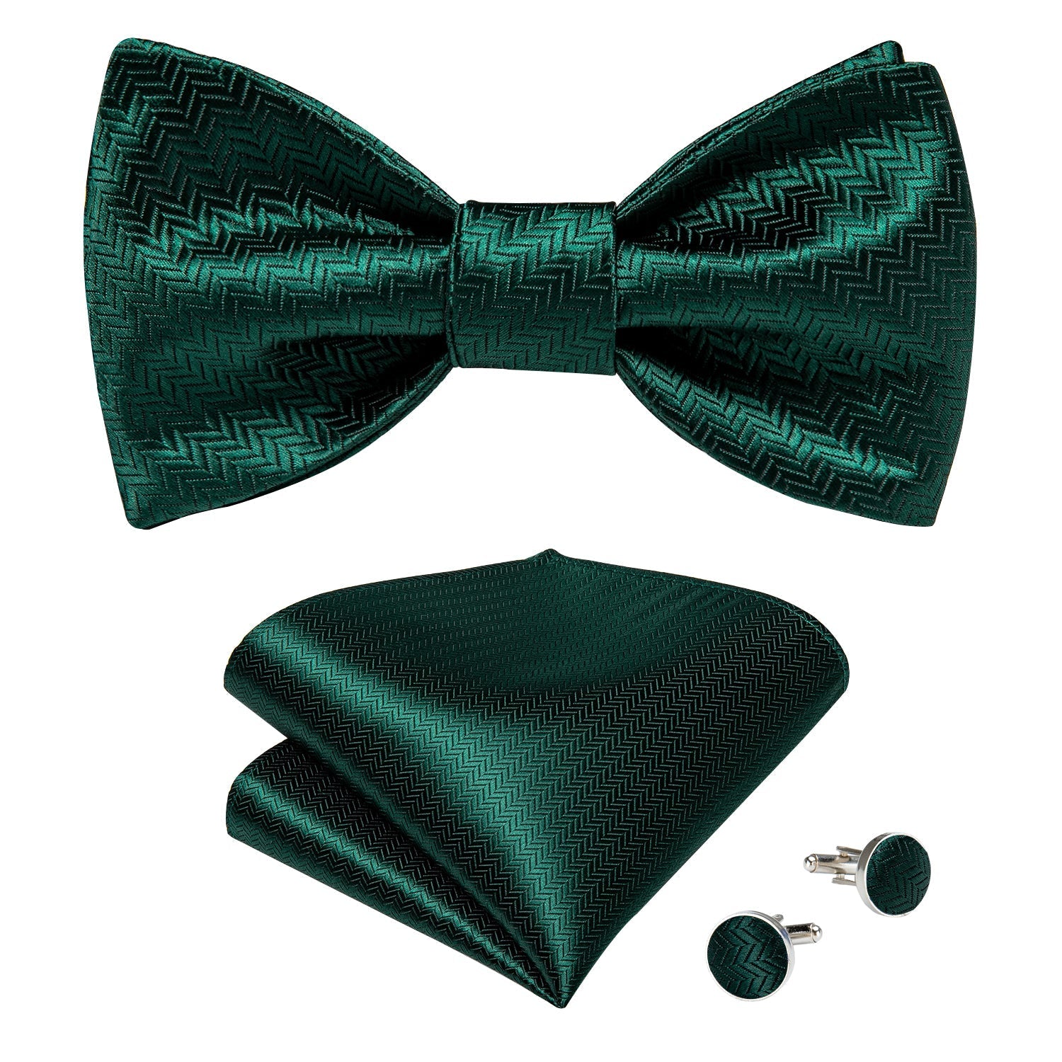 GentCrest Red Geometric Bowtie Set - Image 2