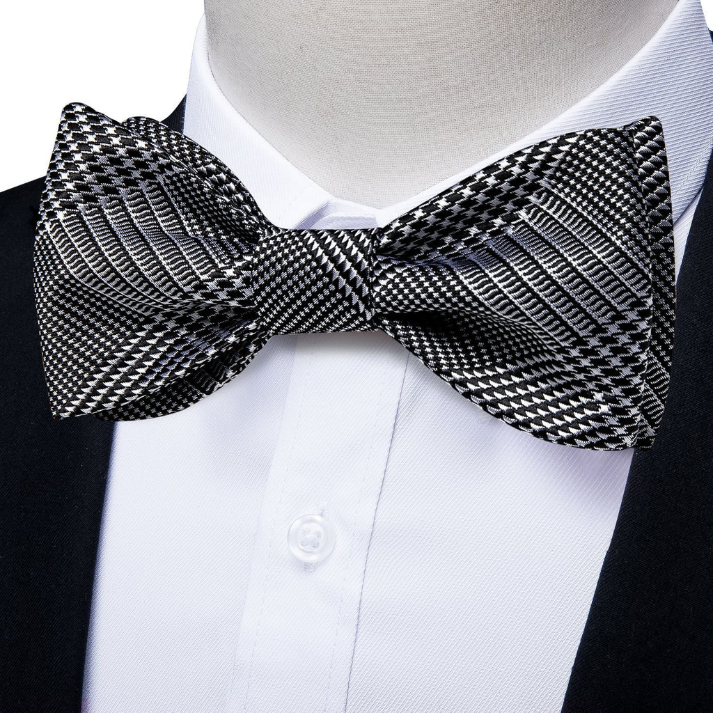 GentCrest Black Plaid Bowtie Set - Image 4