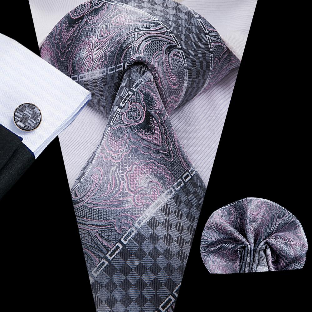 GentCrest Pink Novelty Tie Hanky Cufflinks Set - Image 1