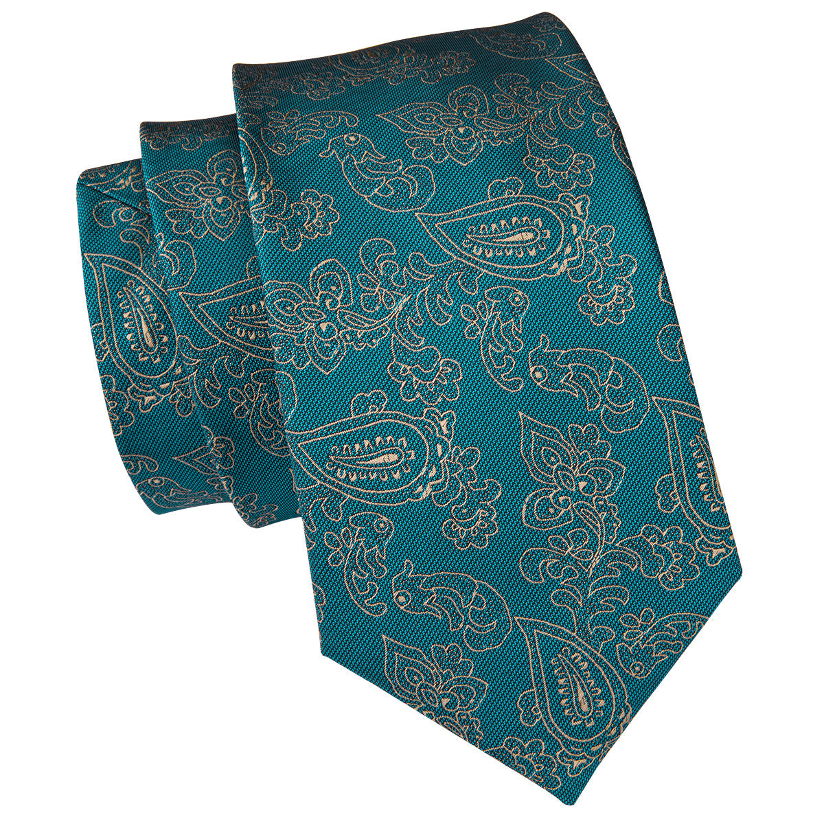 GentCrest Green Floral Tie Hanky Cufflinks Set - Image 5