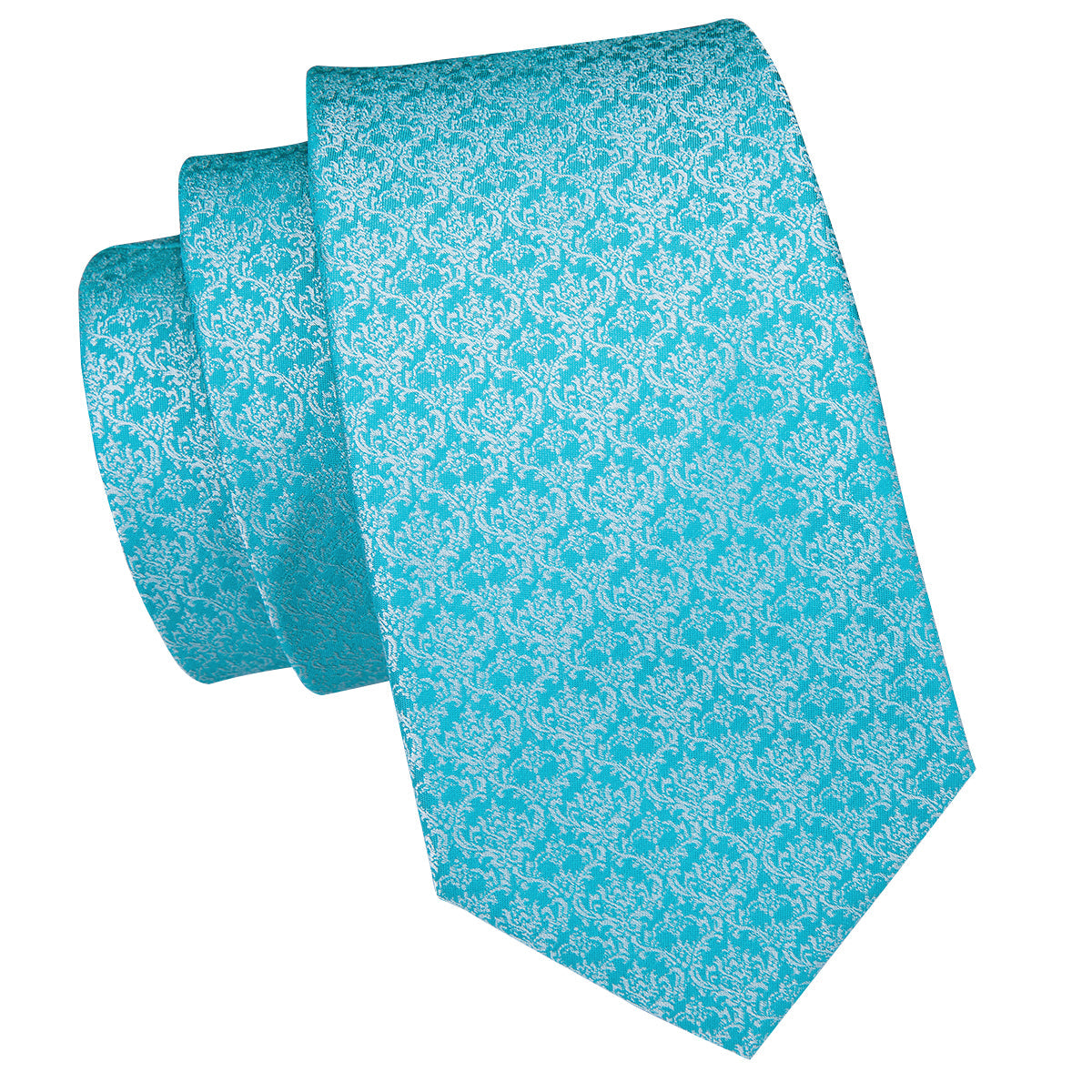 GentCrest Blue Floral Tie Hanky Cufflinks Set - Image 4
