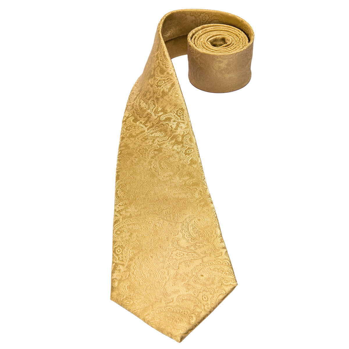GentCrest Champagne Paisley Tie with Lapel Pin - Image 5
