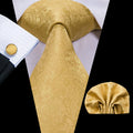 GentCrest Gold Paisley Tie Hanky Cufflinks Set - Image 1