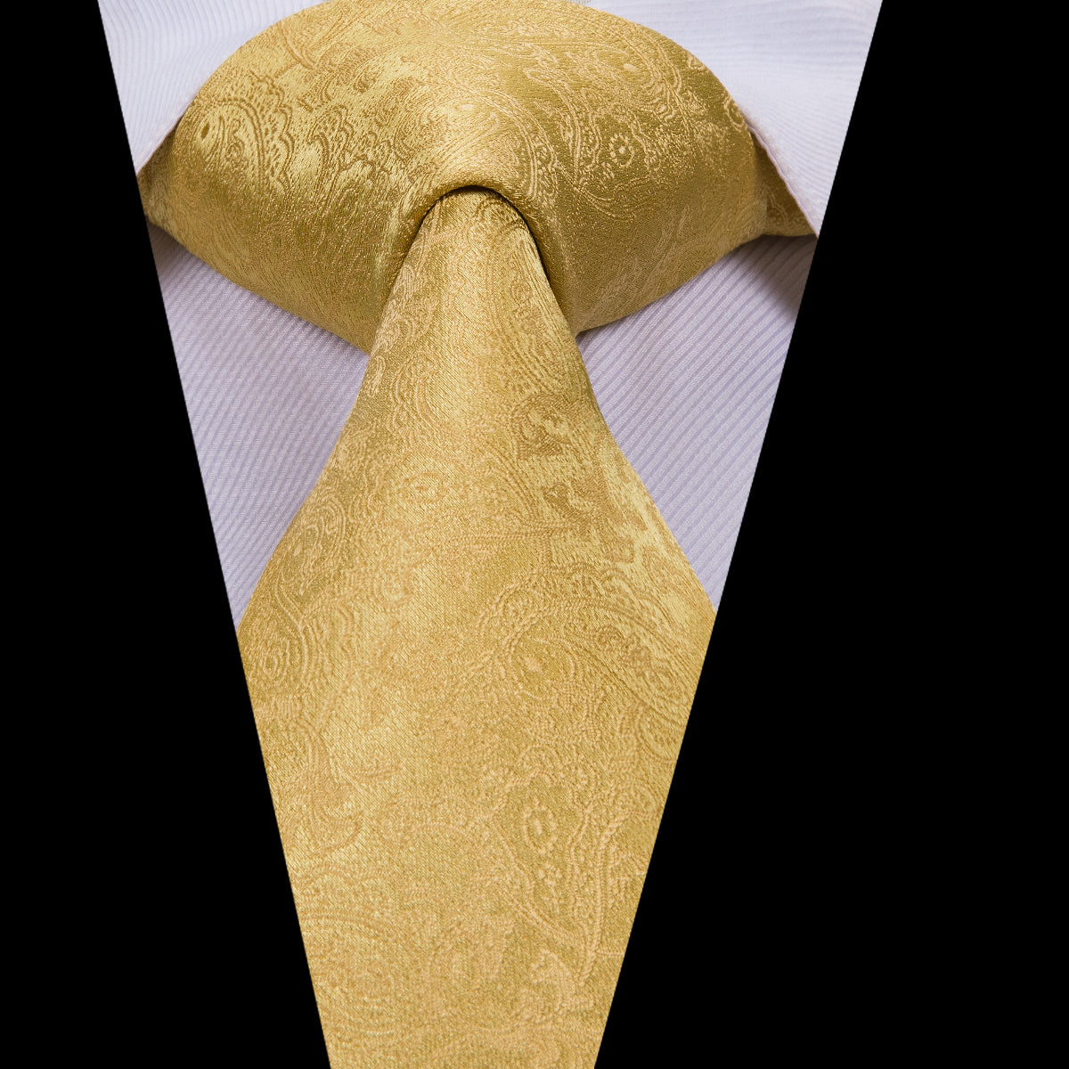 GentCrest Gold Paisley Tie Hanky Cufflinks Set - Image 2
