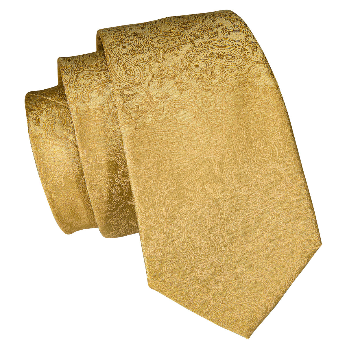 GentCrest Champagne Paisley Tie with Lapel Pin - Image 6
