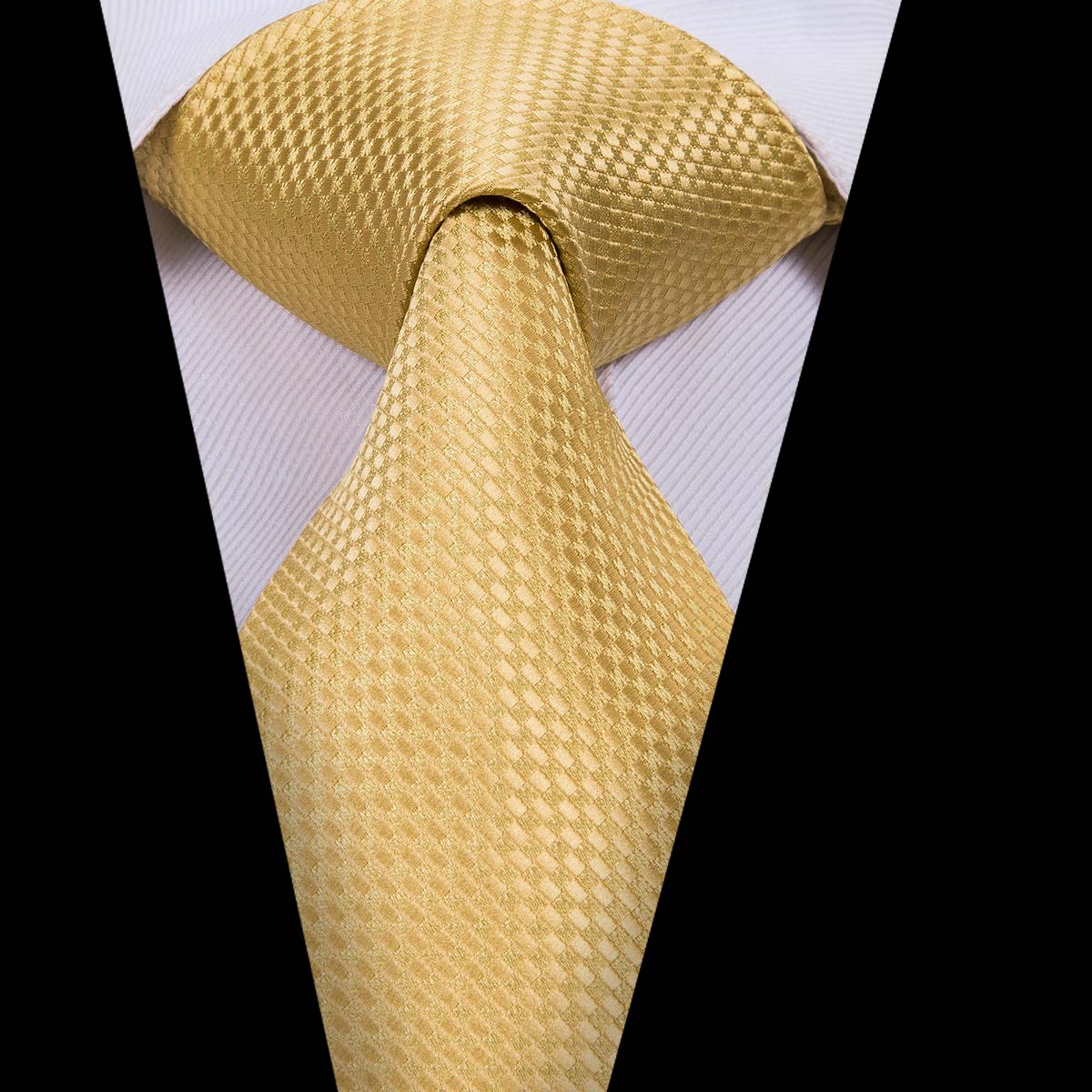GentCrest Yellow Plaid Tie with Accessories - Image 3