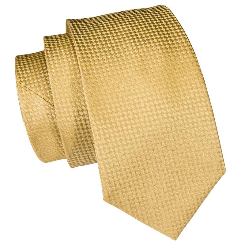 GentCrest Yellow Plaid Tie with Accessories - Image 6