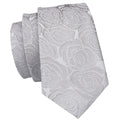 GentCrest Grey Floral Tie Hanky Cufflinks Set - Image 1