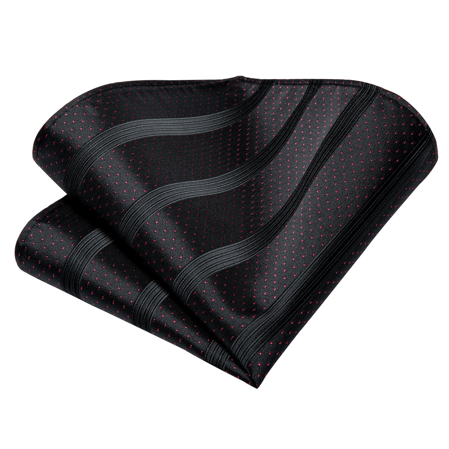 GentCrest Black Striped Tie Hanky Cufflinks Set - Image 4