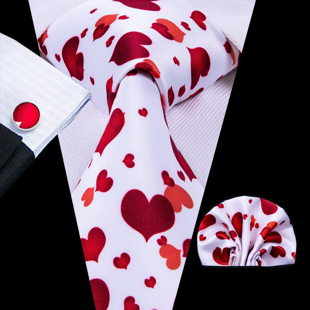 Love Hearts Silk Tie Set - GentCrest
