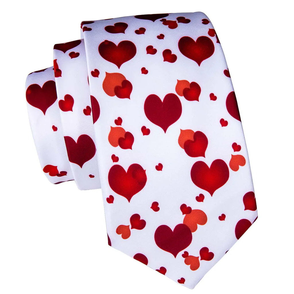 Love Hearts Silk Tie Set - GentCrest - View 3