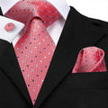 GentCrest Red Polka Dot Tie Hanky Cufflinks Set - Image 1
