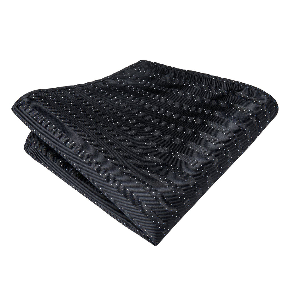 GentCrest Black Striped Tie Hanky Cufflinks Set - Image 4