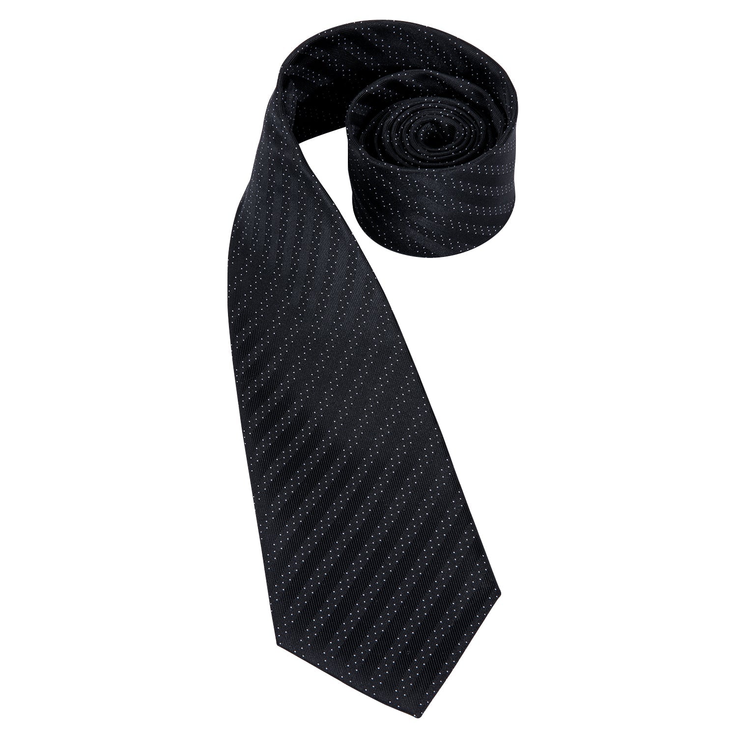 GentCrest Black Striped Tie Hanky Cufflinks Set - Image 3