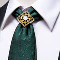 GentCrest Green Floral Tie with Accessories - Image 1