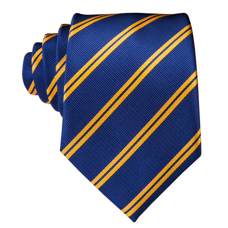 GentCrest Blue Striped Tie Hanky Cufflinks Set - Image 3