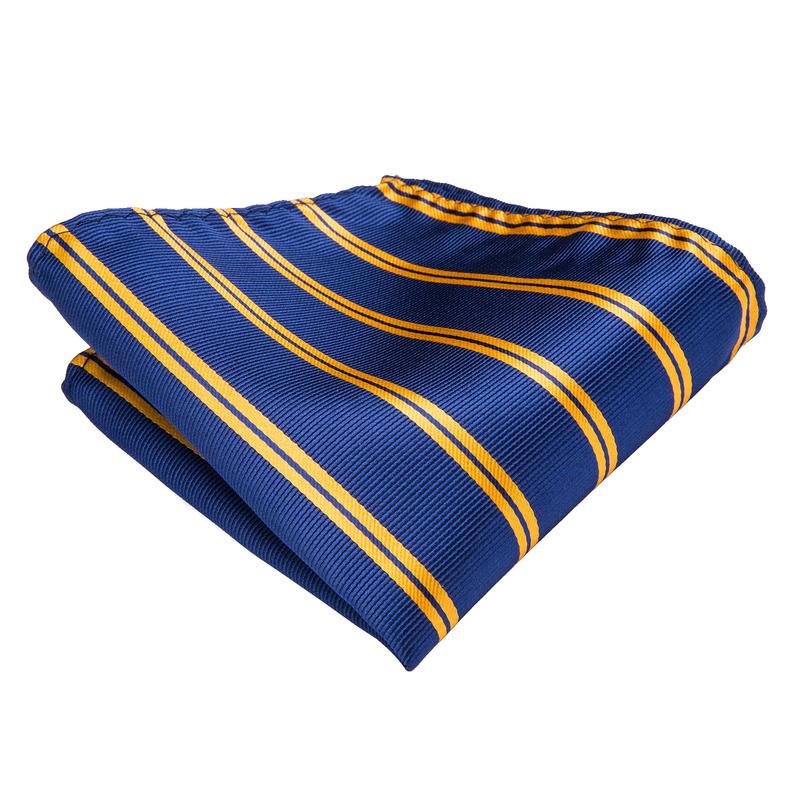 GentCrest Blue Striped Tie Hanky Cufflinks Set - Image 4
