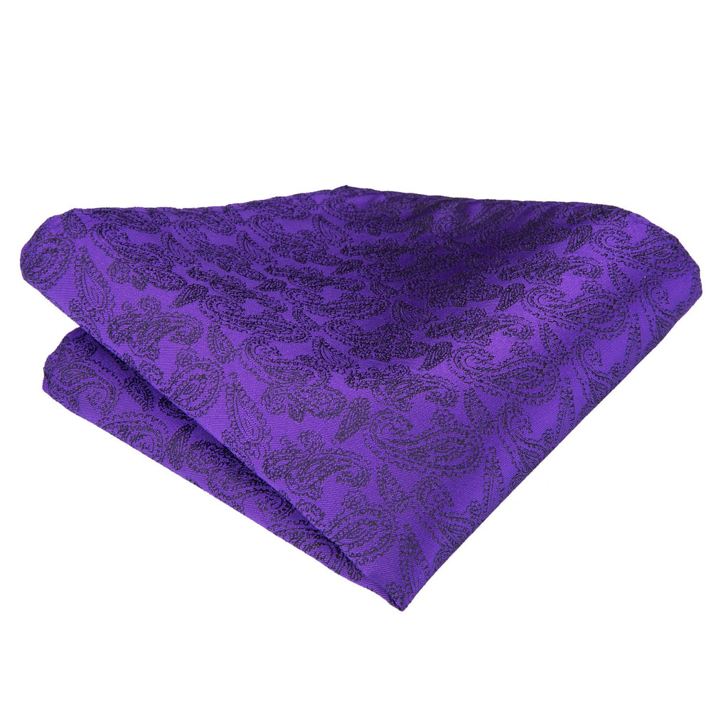 GentCrest Purple Paisley Tie Hanky Cufflinks Set - Image 5