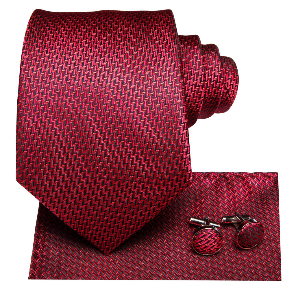 GentCrest Black Textured Tie Hanky Cufflinks Set - Image 2