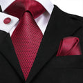 GentCrest Black Textured Tie Hanky Cufflinks Set - Image 1