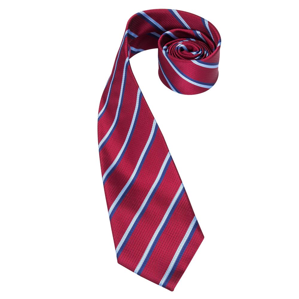 GentCrest Blue Striped Tie Hanky Cufflinks Set - Image 3