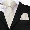 GentCrest Champagne Paisley Tie Hanky Cufflinks Set - Image 1