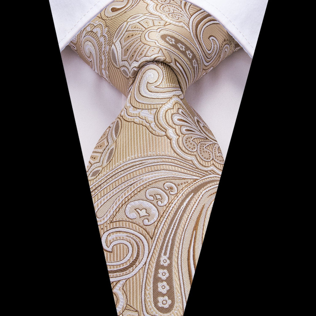 GentCrest Silver Paisley Tie Hanky Cufflinks Set - Image 2