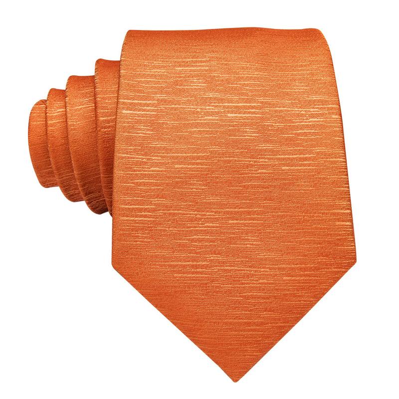 GentCrest Orange Solid Tie with Accessories - Image 5