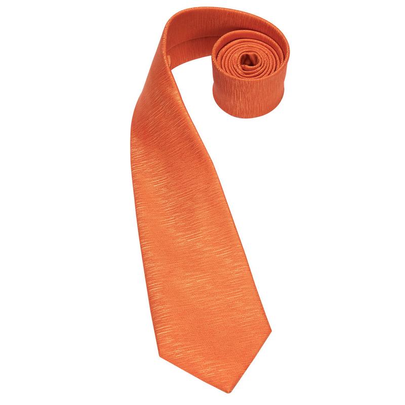 GentCrest Orange Solid Tie with Accessories - Image 4