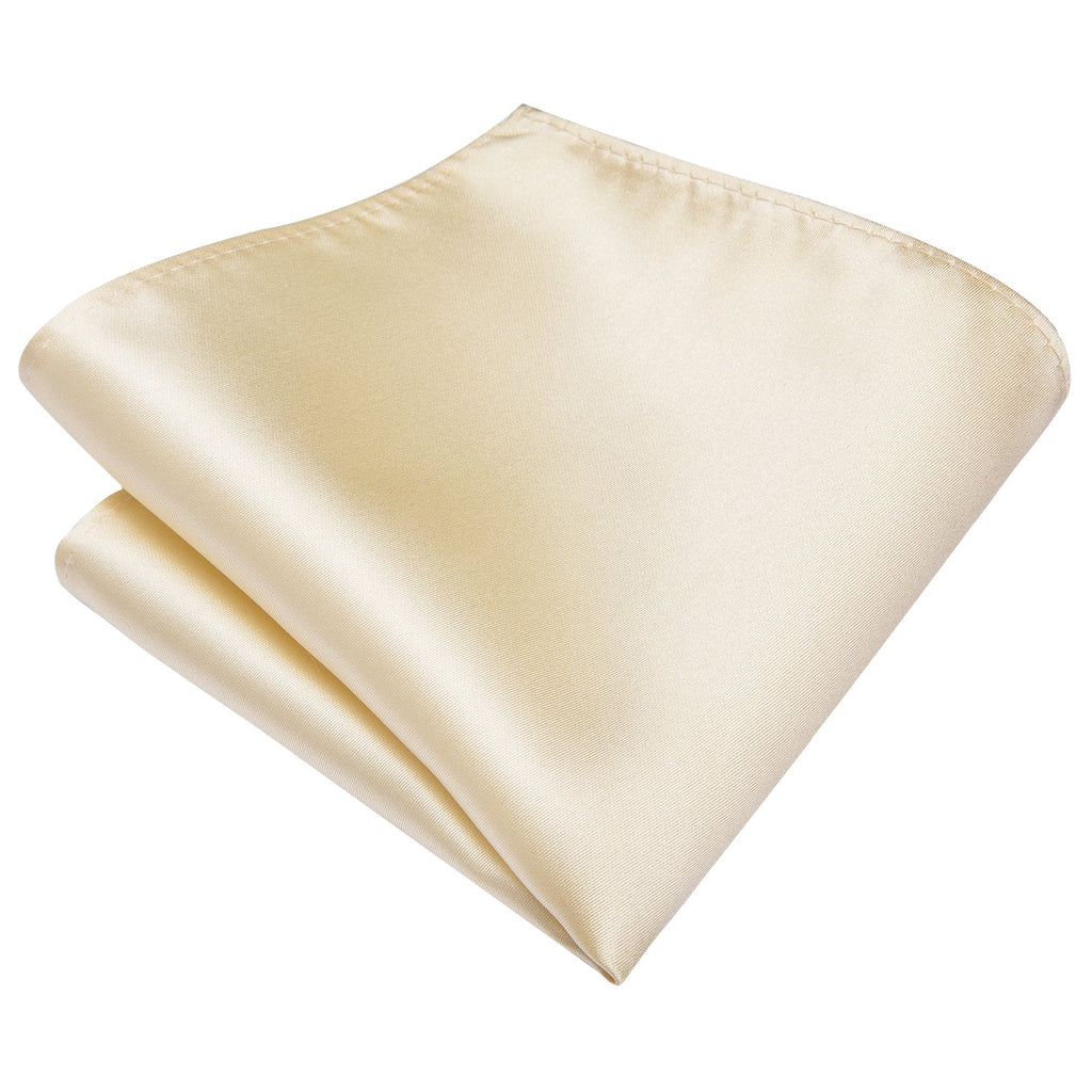 GentCrest Beige Solid Tie Hanky Cufflinks Set - Image 4