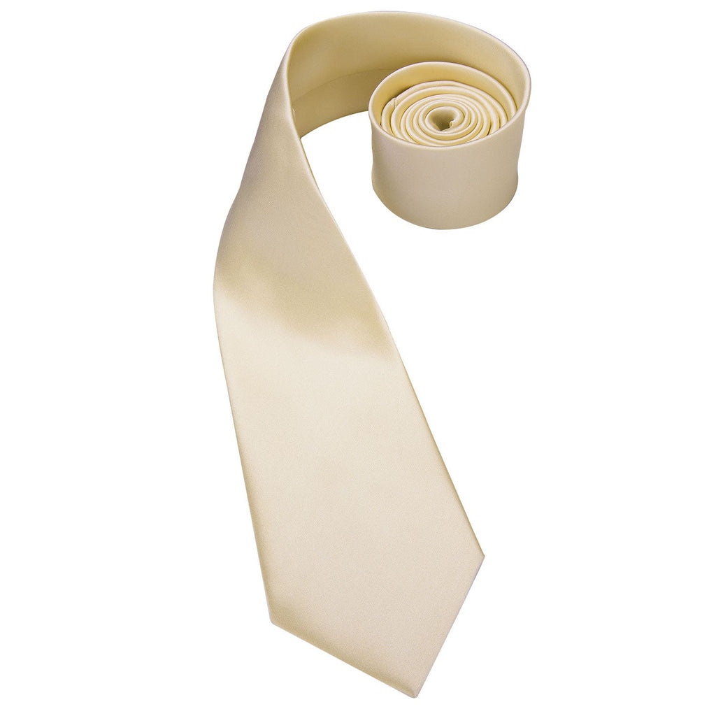 GentCrest Beige Solid Tie Hanky Cufflinks Set - Image 5