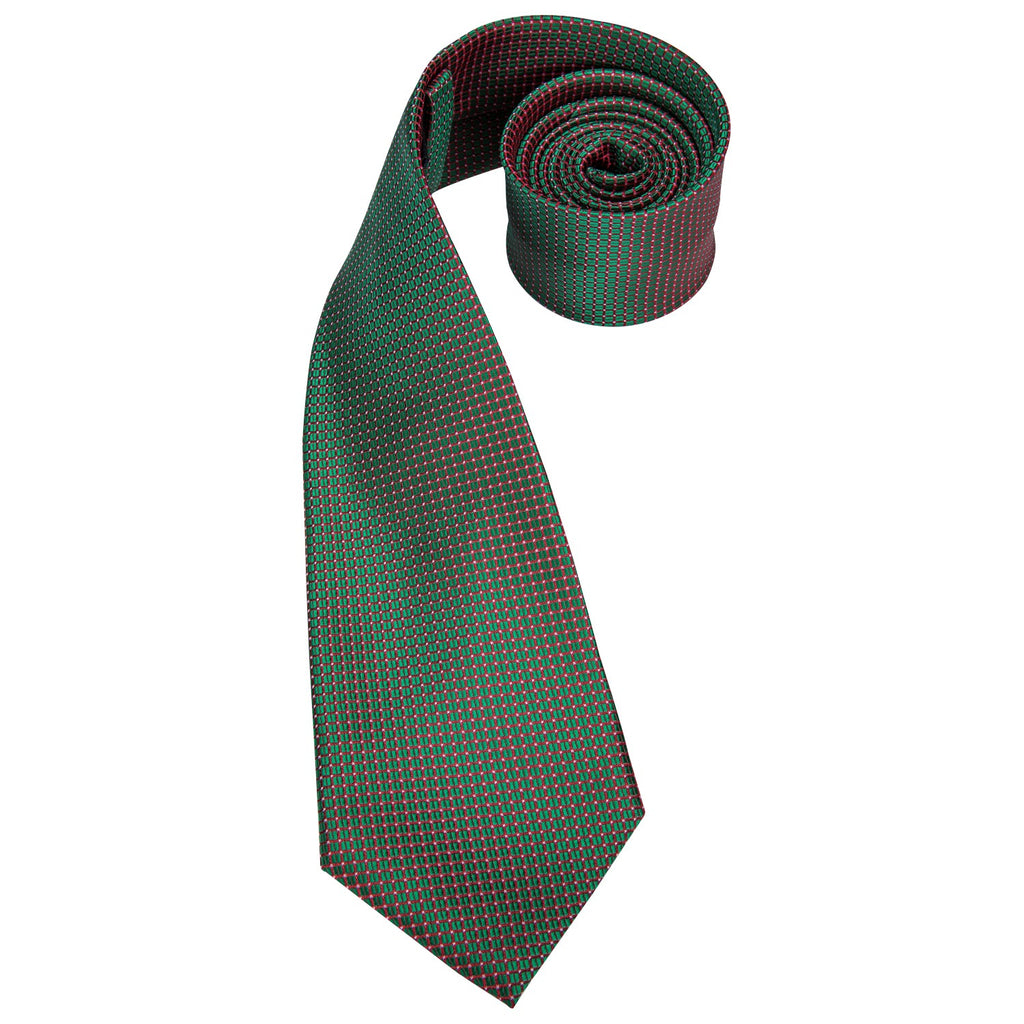 GentCrest Green Plaid Tie with Accessories - Image 4
