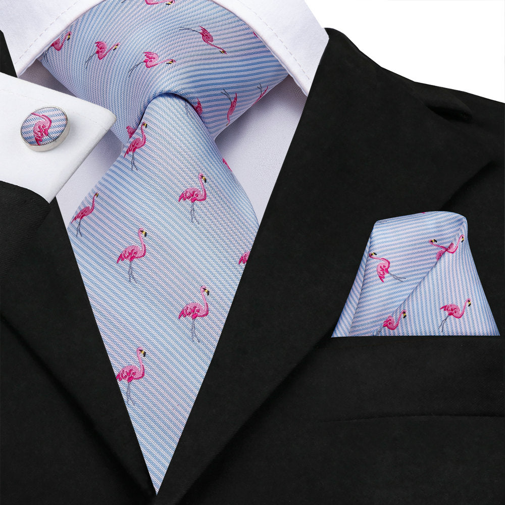 GentCrest Blue Novelty Tie Hanky Cufflinks Set - Image 1