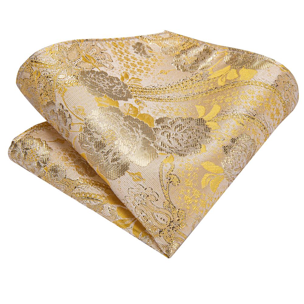 GentCrest Gold Floral Tie Hanky Cufflinks Set - Image 4