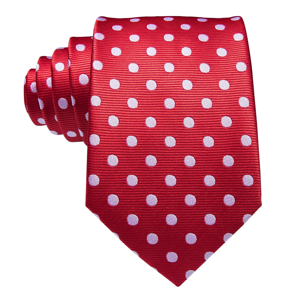 GentCrest Red Polka Dot Tie Hanky Cufflinks Set - Image 4